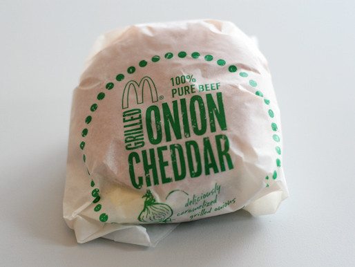 Grilled Onion Cheddar Burger
 Reality Check Grilled ion Cheddar Burger from McDonald