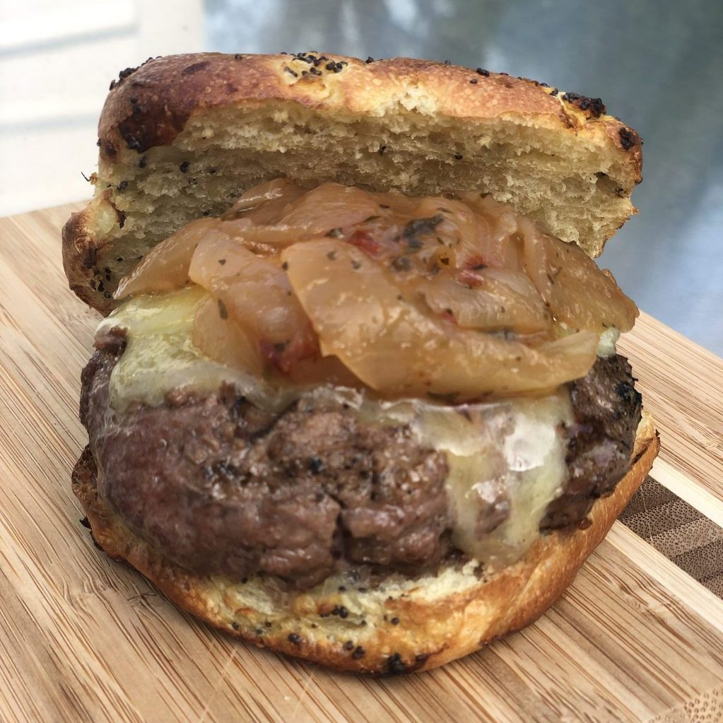 Grilled Onion Cheddar Burger
 Grilled ion Cheddar Grass Fed Burgers Big Lou s ion