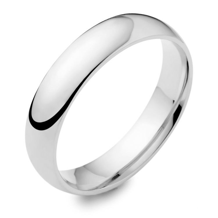 Grooms Wedding Ring
 Palladium 4mm Wedding Band Ring Austen Jewellers