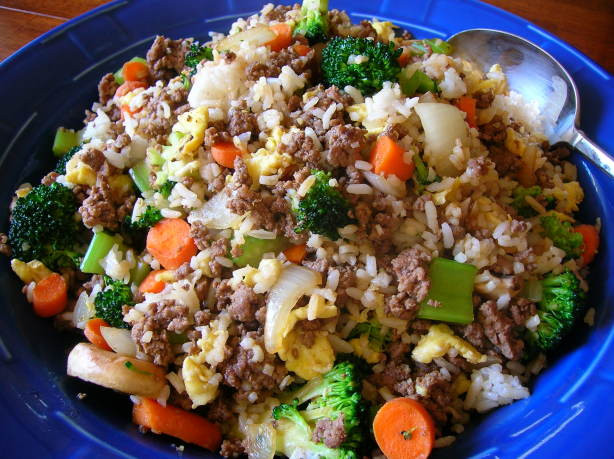 Ground Beef Fried Rice
 Kittencals Ground Beef Fried Rice Recipe Food