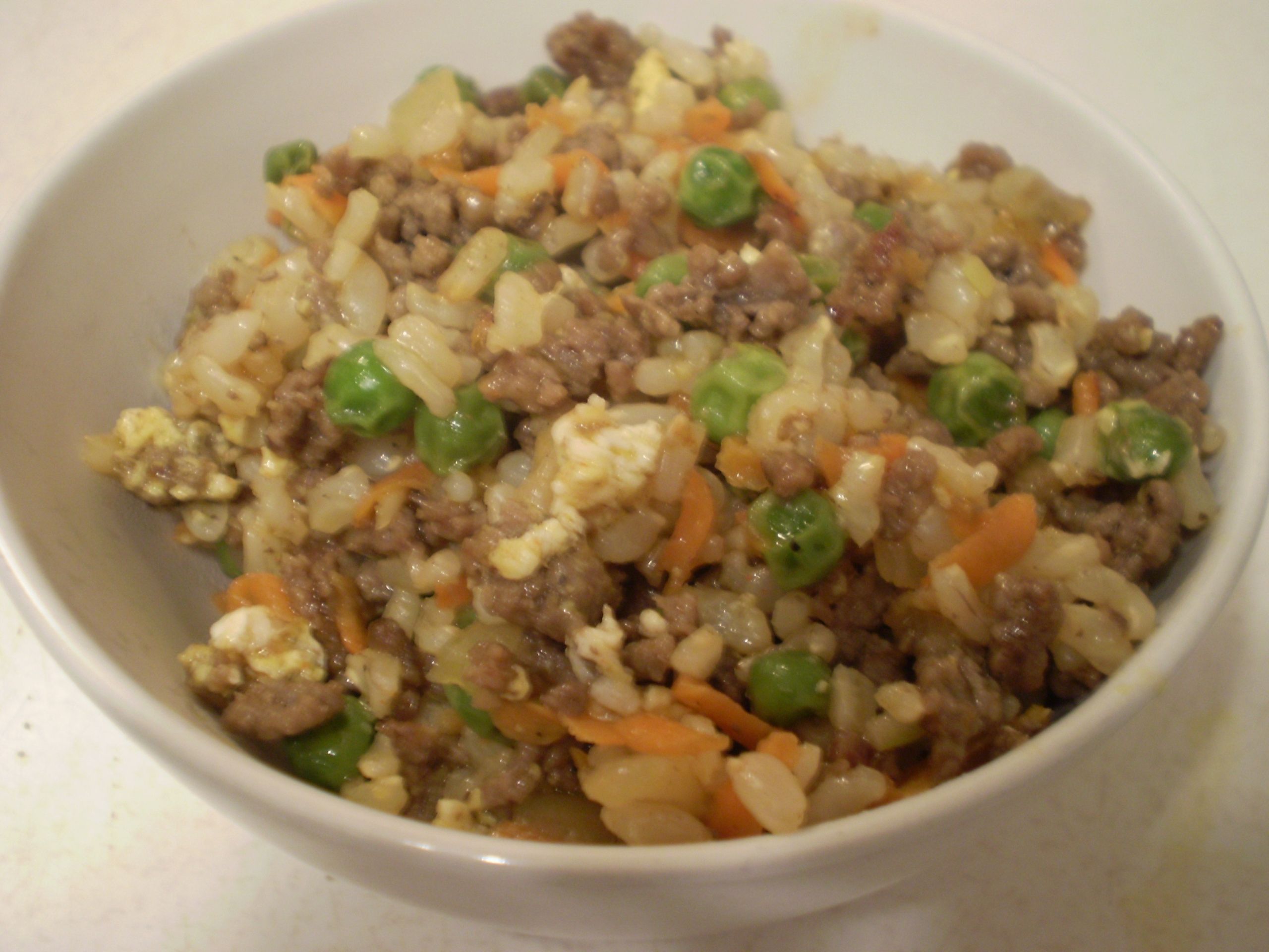 Ground Beef Fried Rice
 Fried Rice with Beef