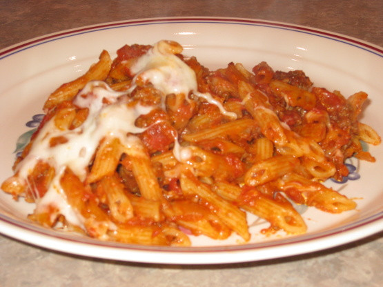 Ground Beef Pasta Recipes No Tomato Sauce
 Baked Penne With Ground Beef And Tomato Sauce Recipe