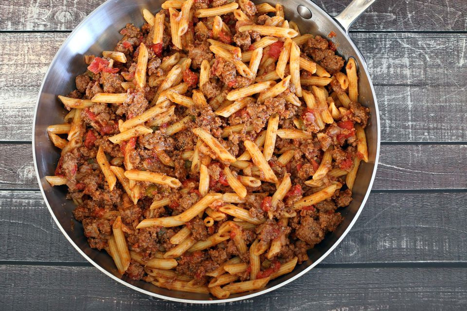 Elegant Hamburger and Noodle Skillet Recipe