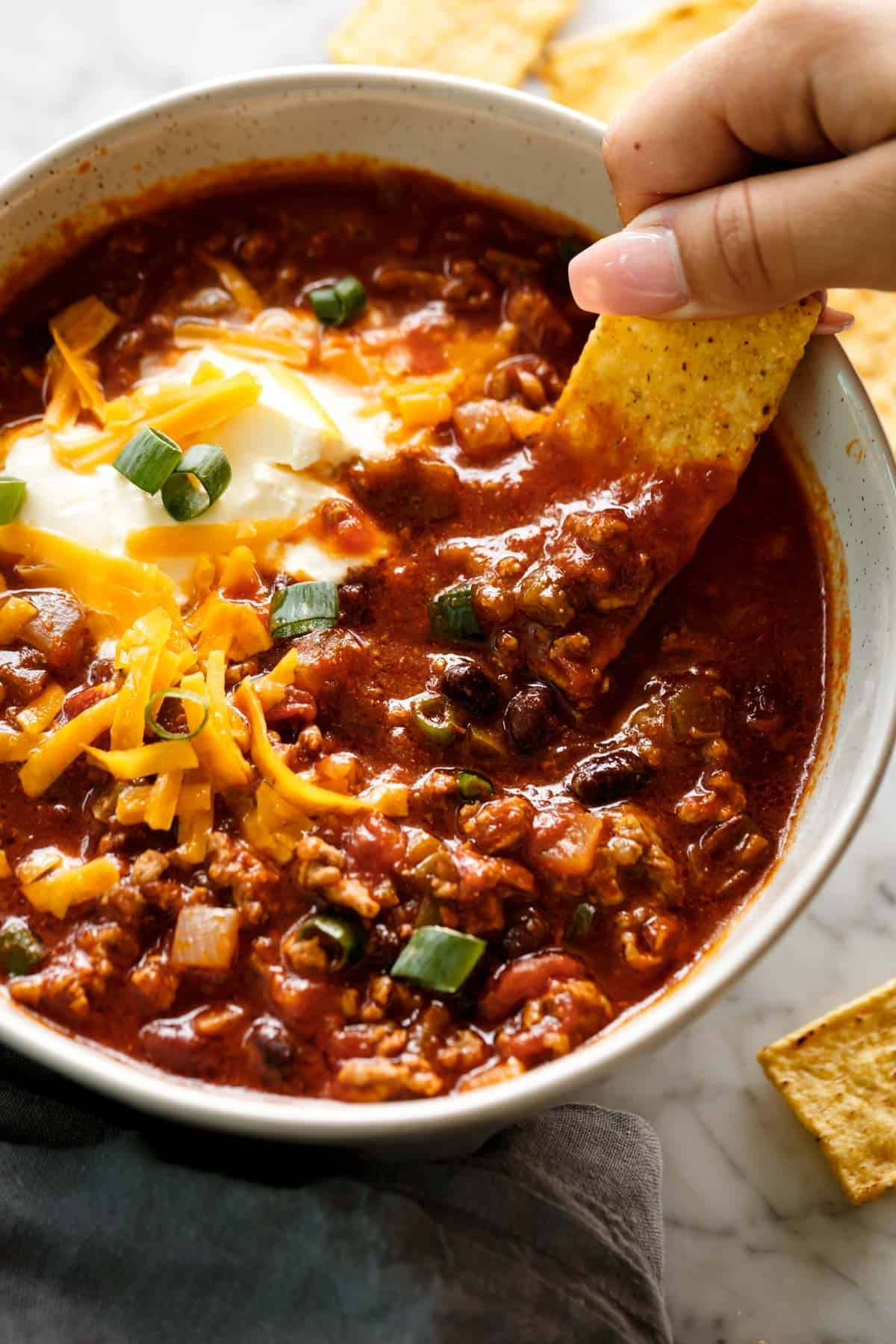 Ground Chicken Chili Slow Cooker
 Slow Cooker Chili cafedelites