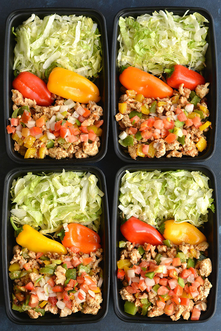 Ground Turkey Meal Prep Recipe
 Meal Prep Turkey Taco Bowls Low Carb Paleo GF Low Cal