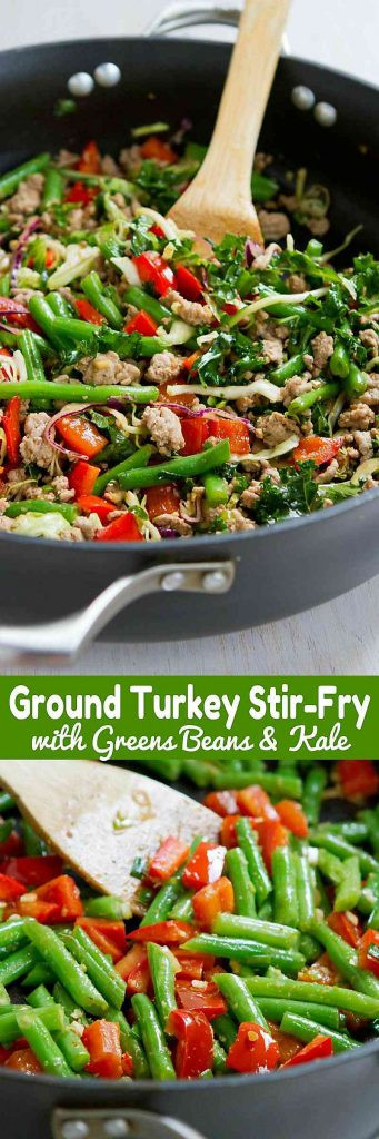 Ground Turkey Stir Fry
 Ground Turkey Stir Fry with Greens Beans & Kale 20