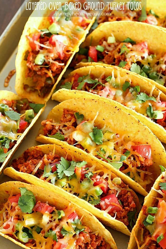 Ground Turkey Taco Seasoning
 Layered Oven Baked Ground Turkey Tacos Yummy Healthy Easy