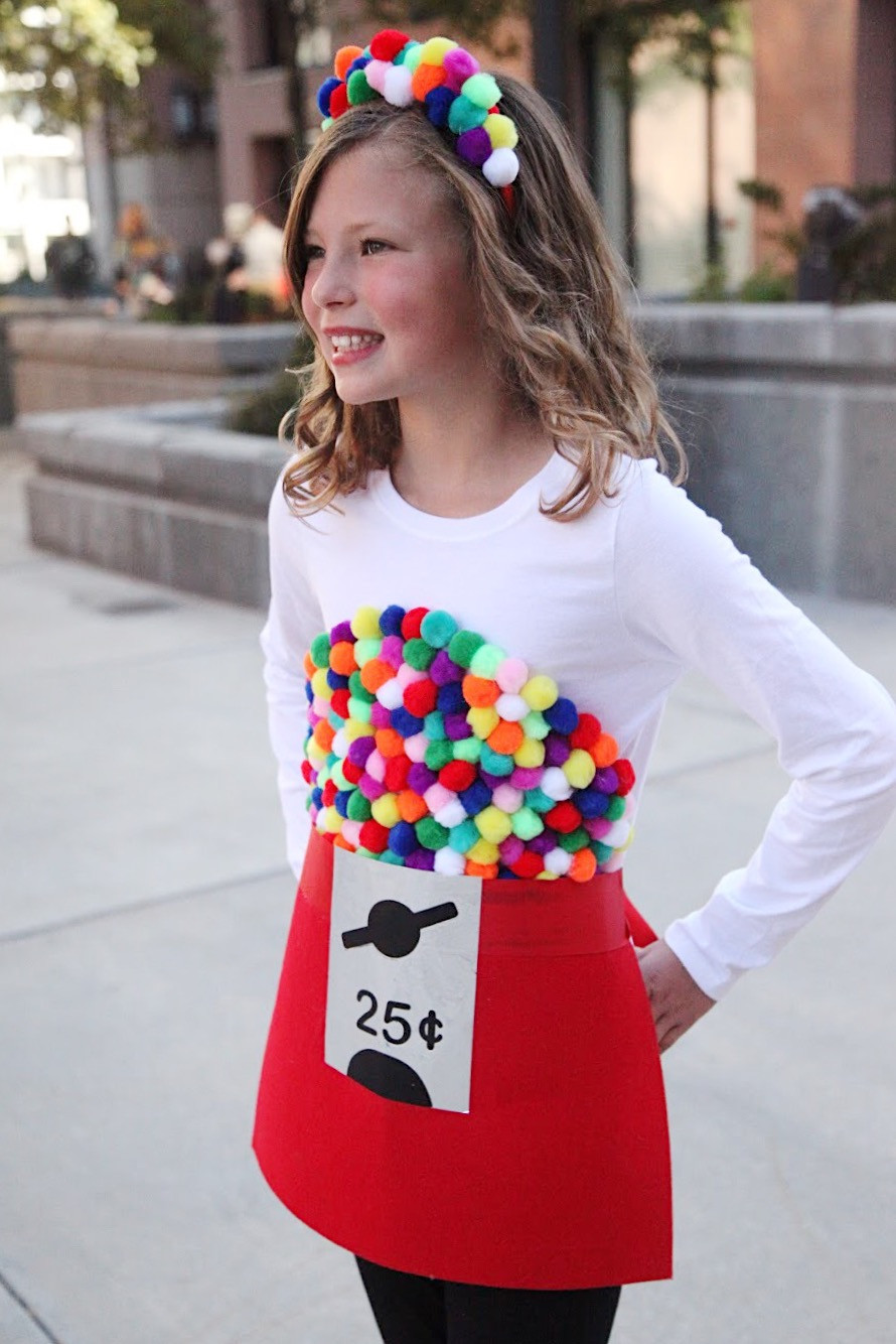 Gumball Machine Costume DIY
 Easy Halloween Costume Idea DIY Gumball Machine Costume