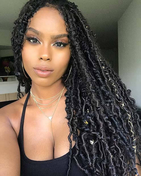 Hairstyles For Faux Locs Crochet
 13 Latest Curly Goddess Faux Locs Crochet Hairstyles 2018