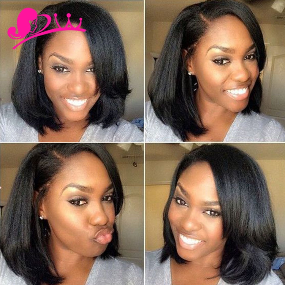 Hairstyles For Natural Straight Black Hair
 Bob Kinky Straight Hair Styles Peruvian Virgin Hair Short