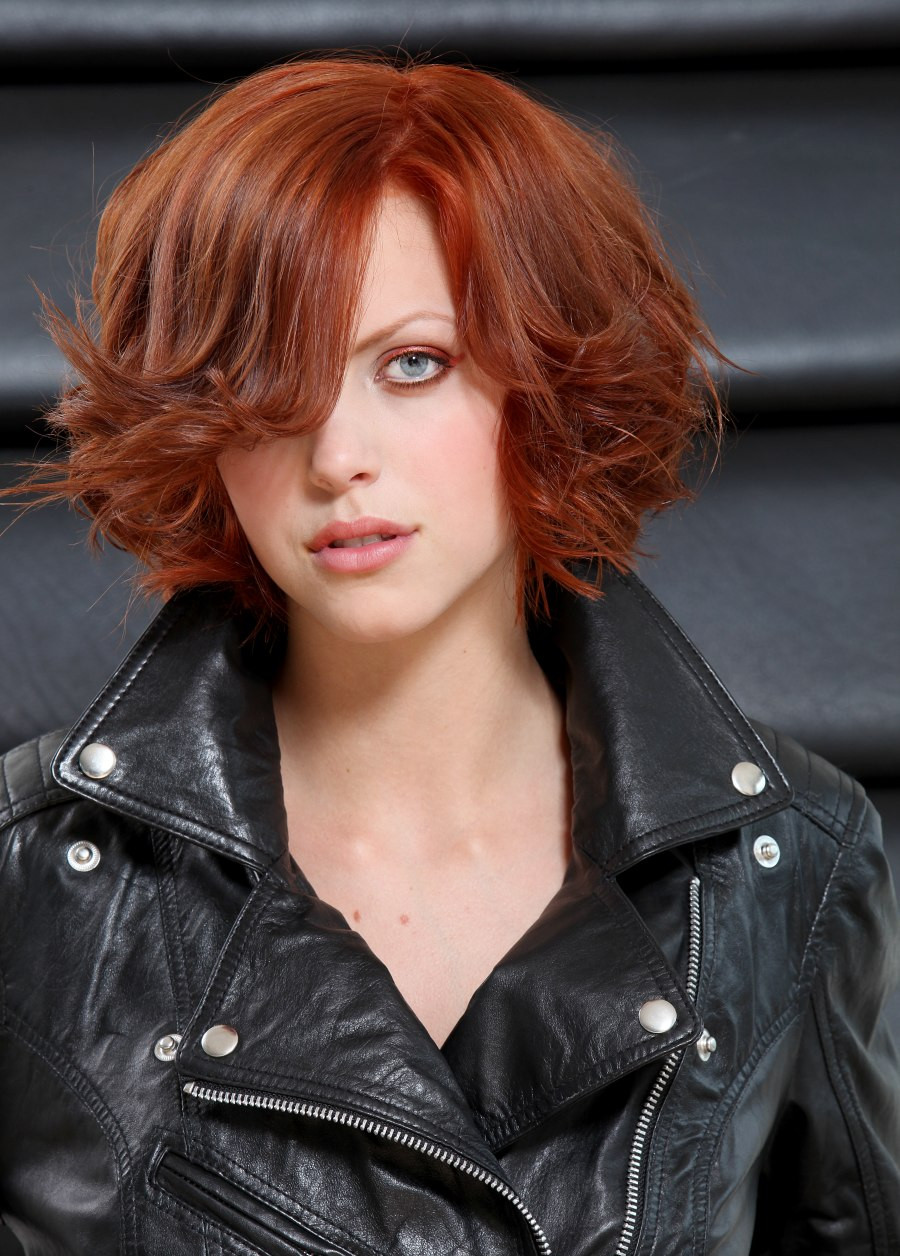 Hairstyles For Short Medium Hair
 Short layered bob styled with curls for a party hairstyle