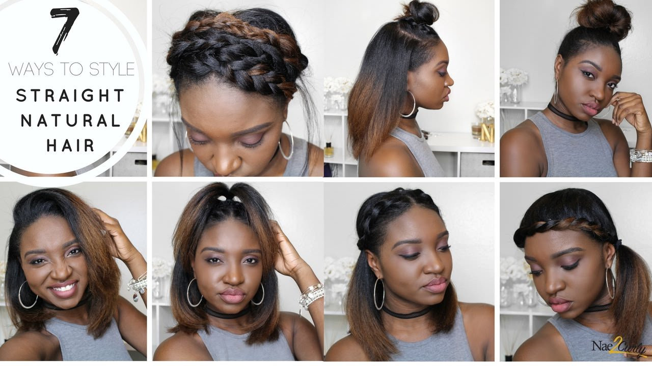 Hairstyles For Short Straight Natural Hair
 7 Styles for Straight Natural Hair [Video] Black Hair