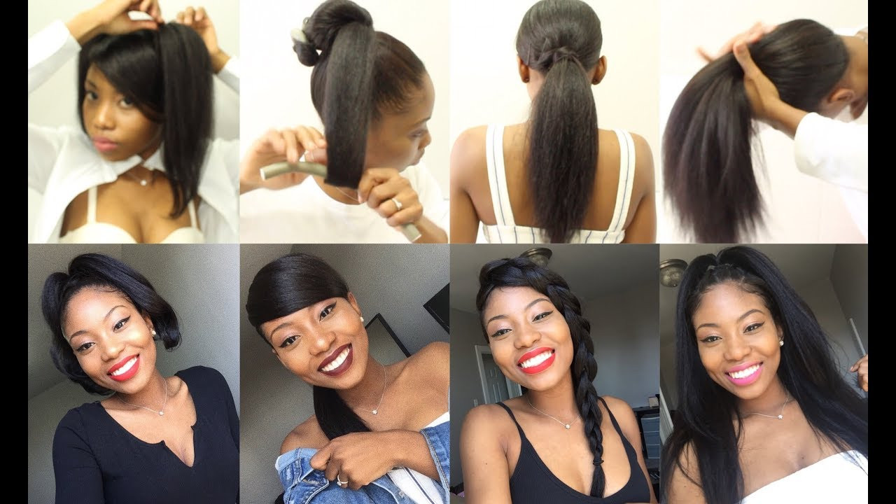 Hairstyles For Short Straight Natural Hair
 Straight natural hairstyles Quick & Easy Straightened