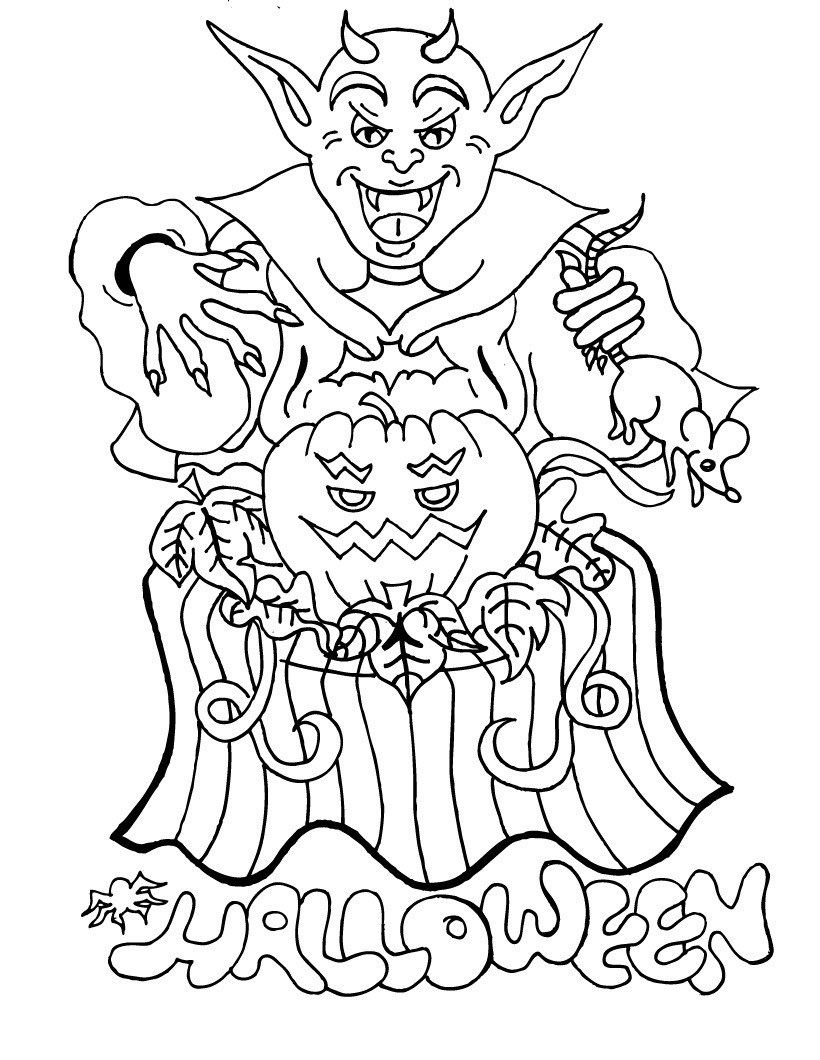 Halloween Coloring Pictures For Kids
 Free Printable Halloween Coloring Pages For Kids