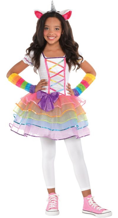 Halloween Costumes For Kids In Party City
 Girls Rainbow Unicorn Costume