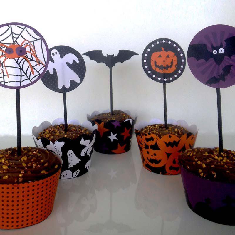 Halloween Cupcakes Toppers
 Free Printable Halloween Cupcake Toppers