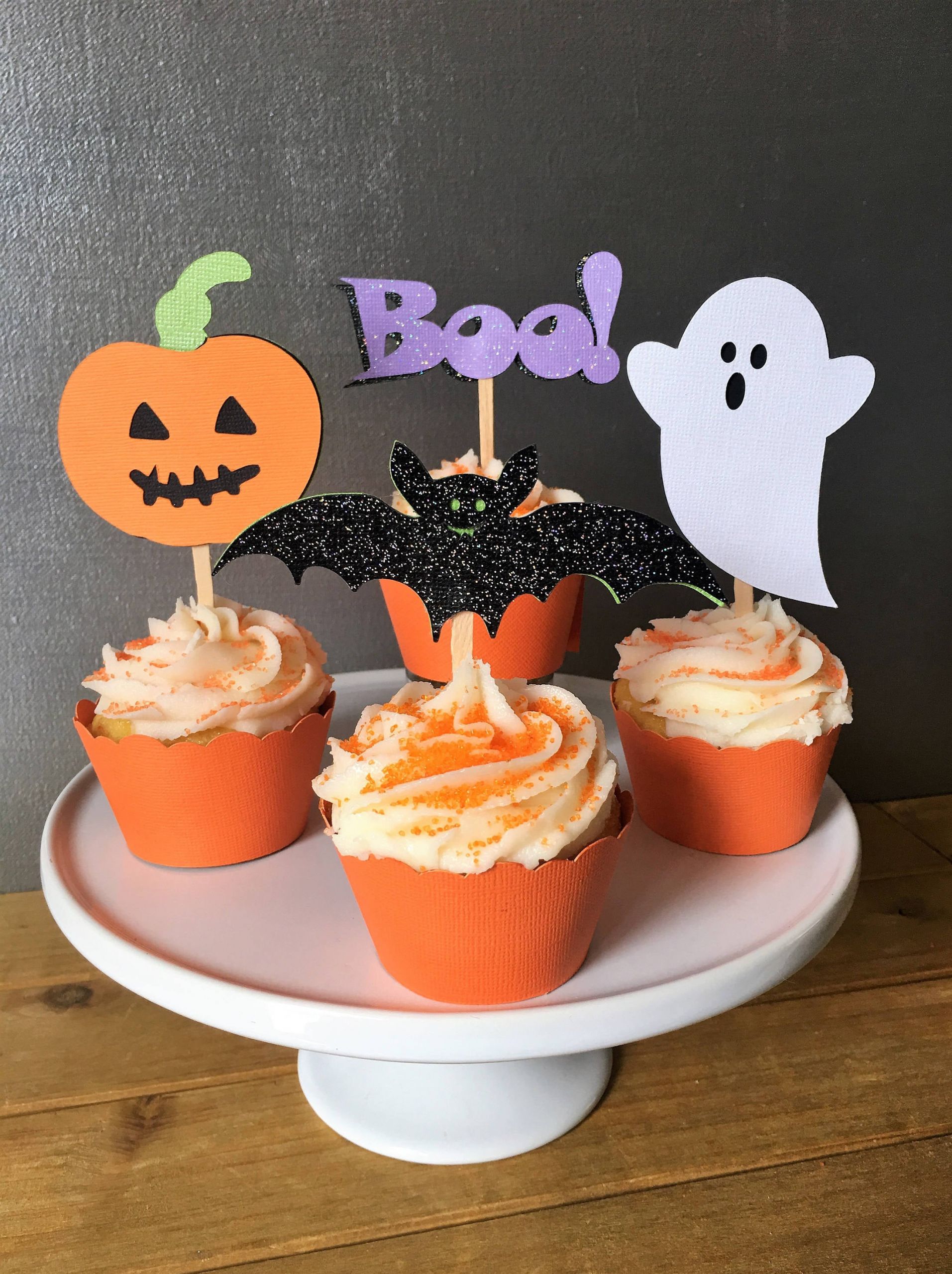 Halloween Cupcakes Toppers
 12 Halloween Cupcake Toppers Halloween Food Picks