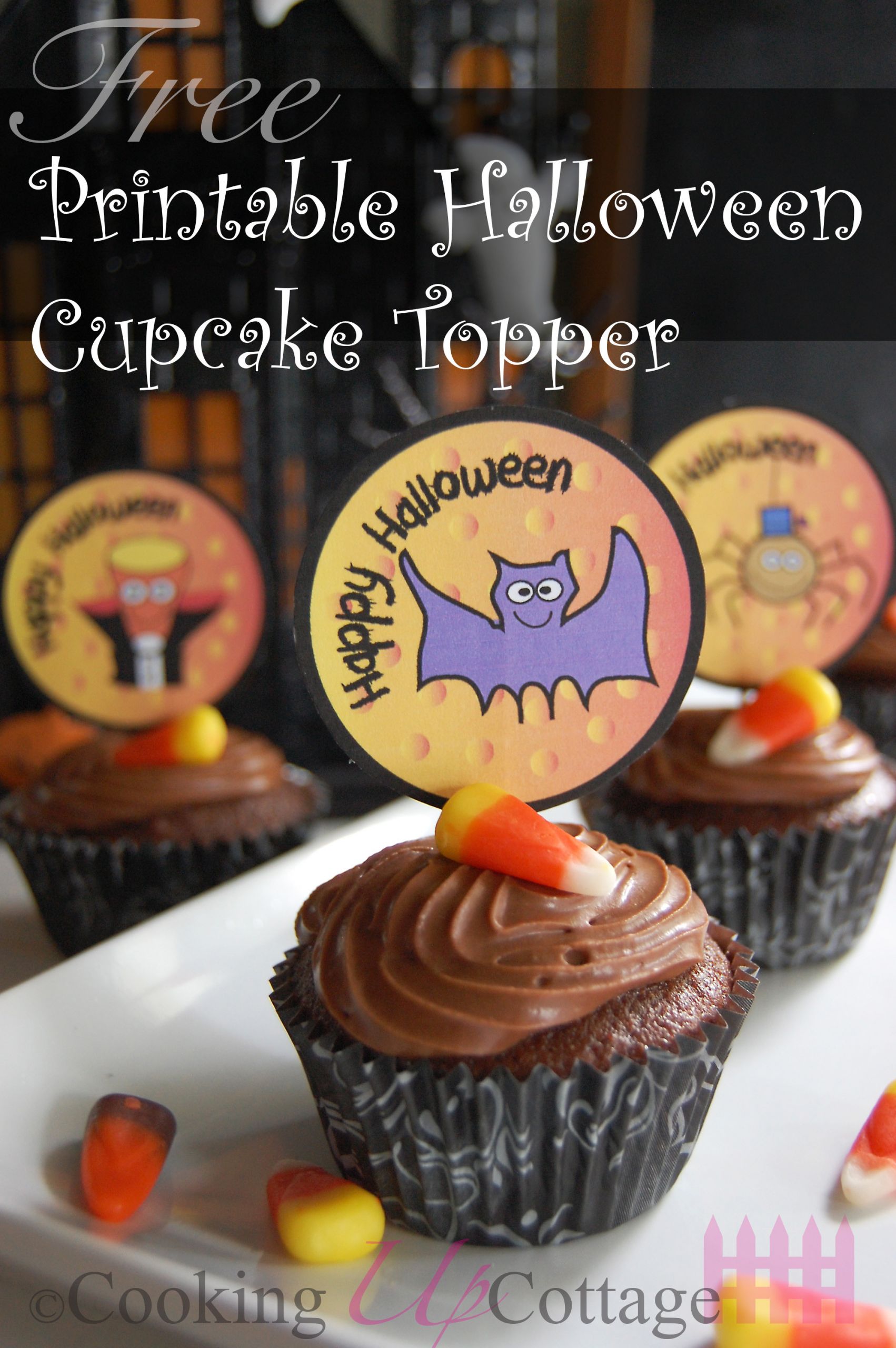 Halloween Cupcakes Toppers
 Printable Halloween Cupcake Topper – Cooking Up Cottage