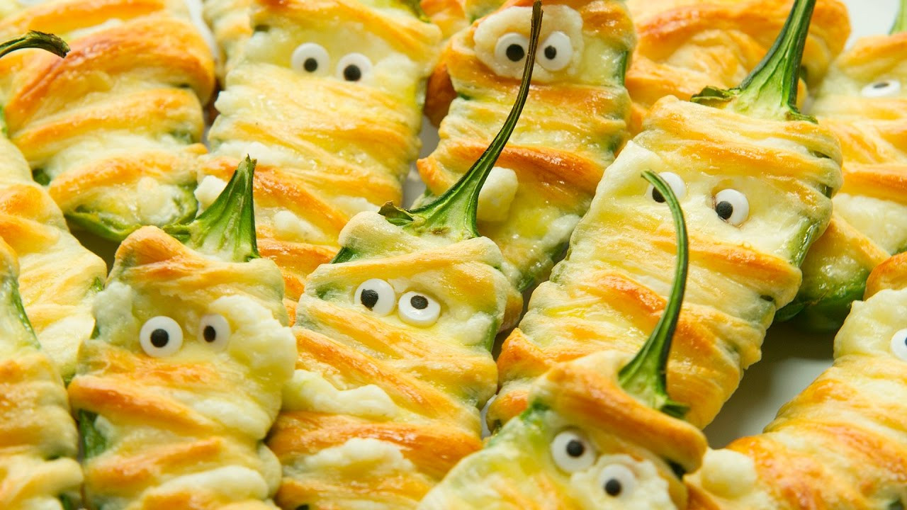 Halloween Jalapeno Poppers
 How To Make Halloween Jalapeno Popper Mummies