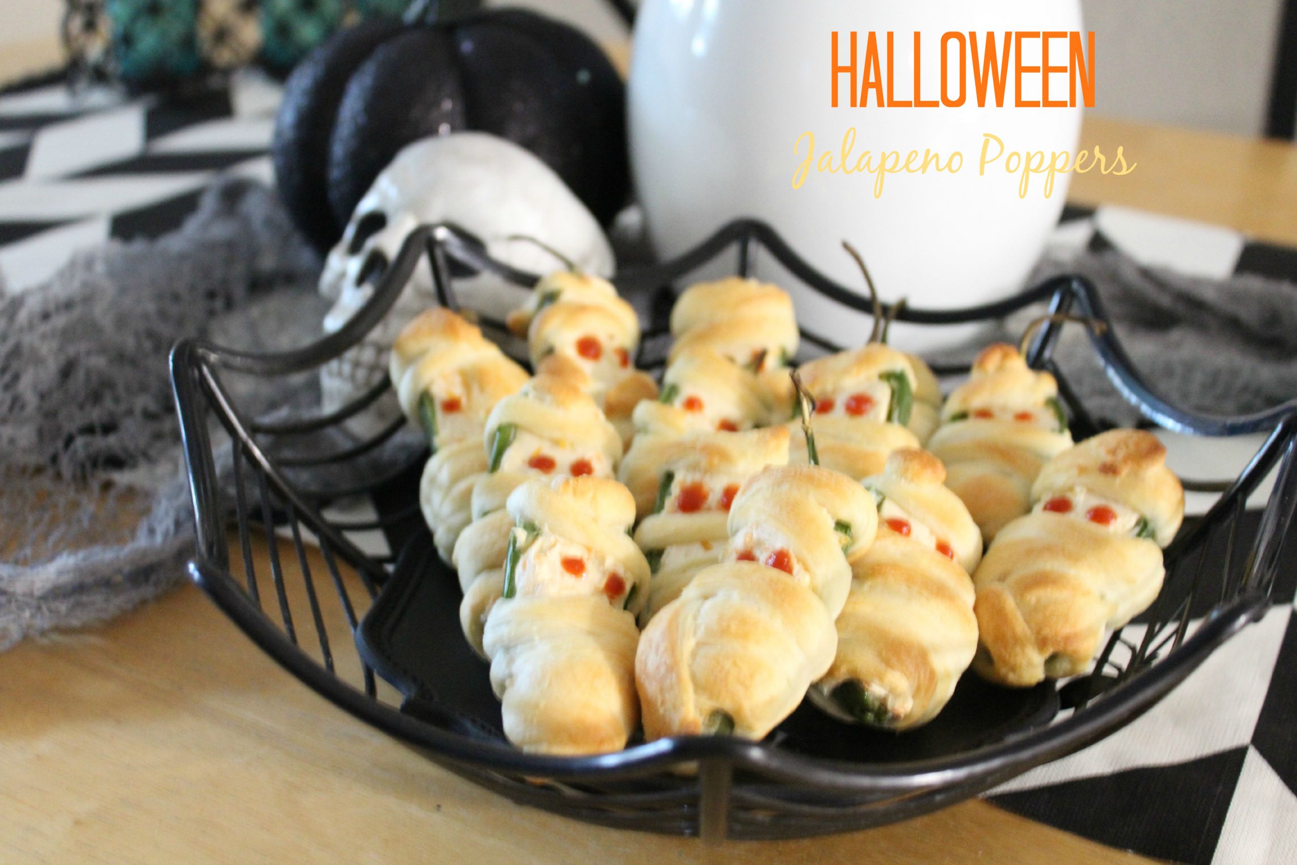 Halloween Jalapeno Poppers
 Halloween Mummy Jalapeno Poppers