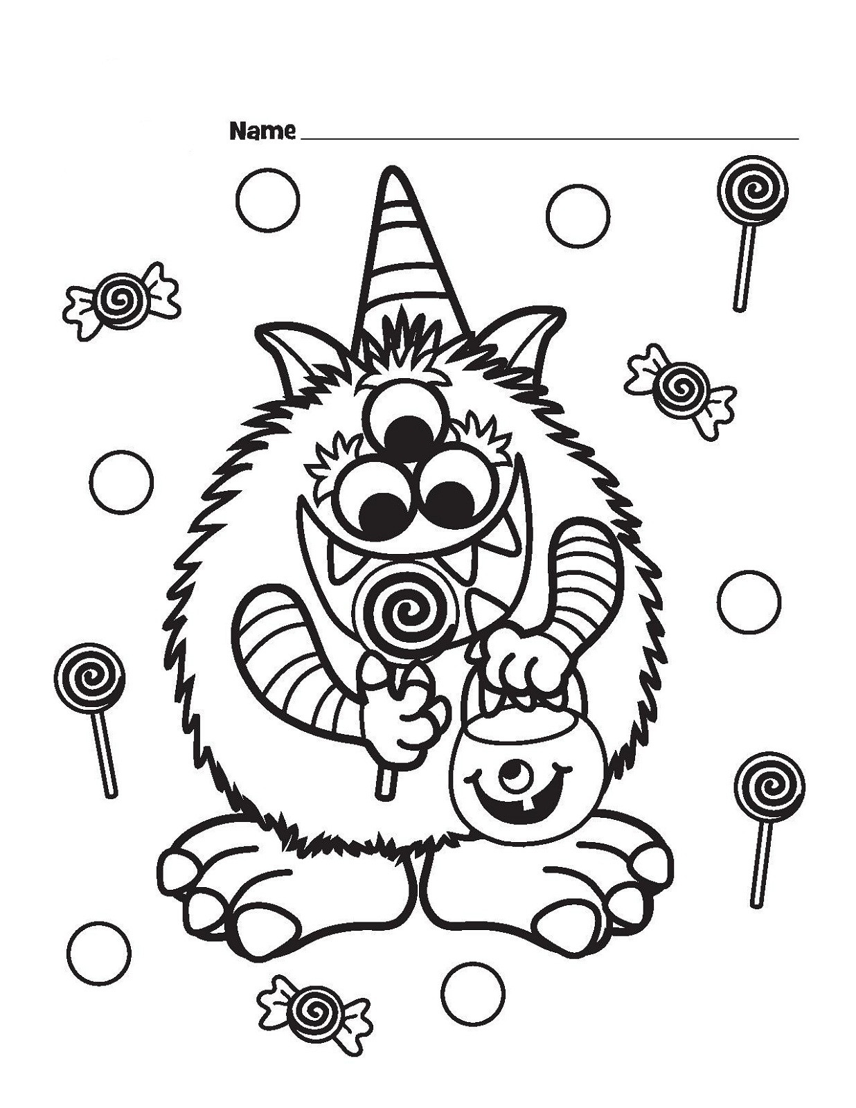 Halloween Kids Coloring Pages
 Candyland Coloring Pages for Kids