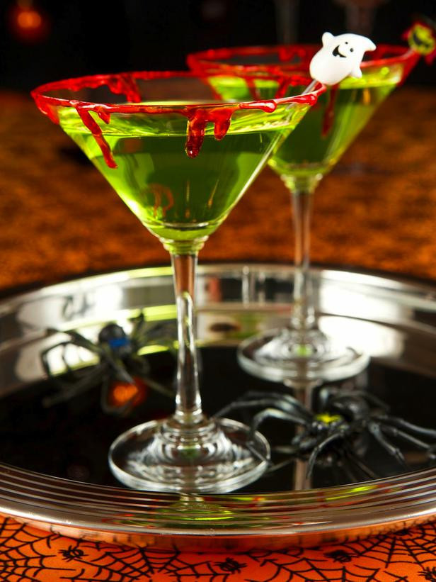 Halloween Mixed Drinks
 Zombie Slime Shooters Halloween Cocktail Recipe