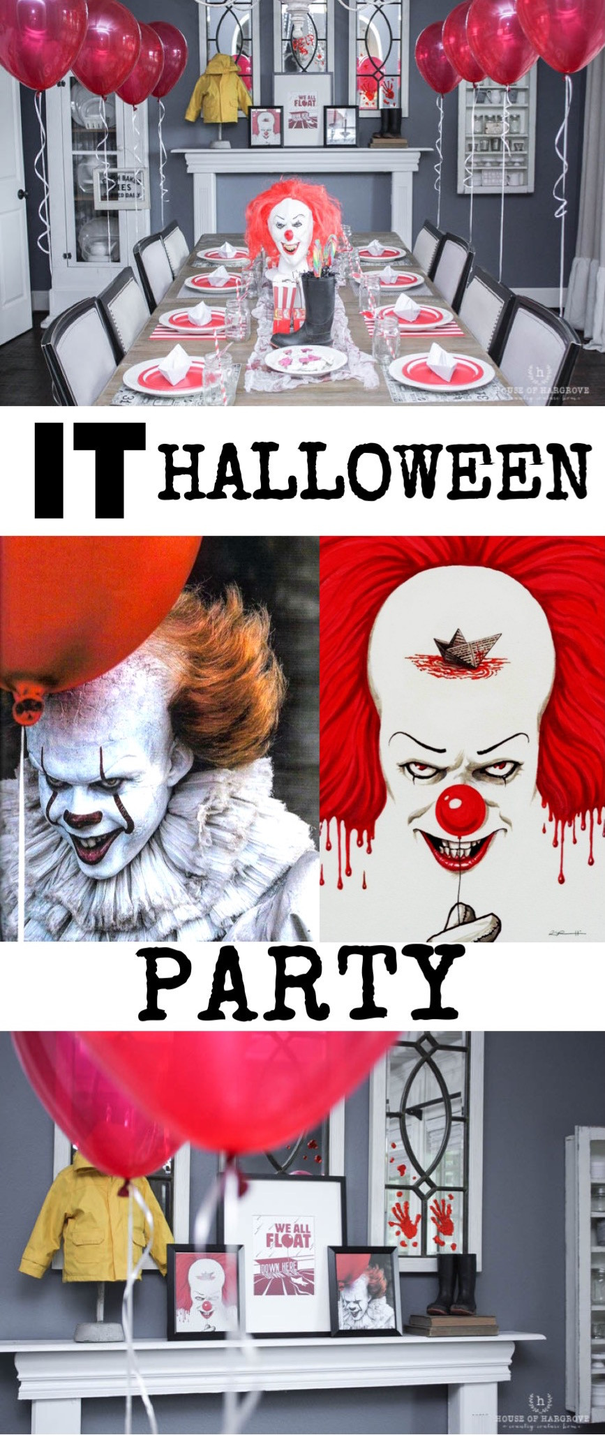 Halloween Movie Party Ideas
 IT Movie Halloween Party Scary IT clown carnival decor