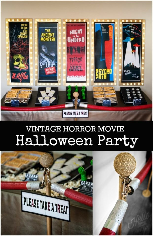 Halloween Movie Party Ideas
 Vintage Horror Movie Halloween Party