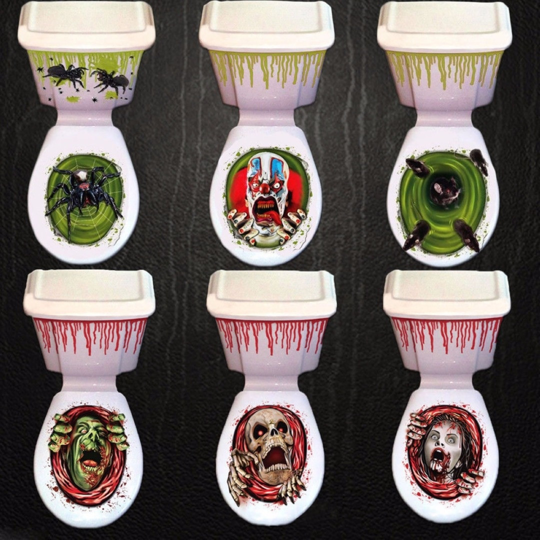 Halloween Toilet Decorations
 Halloween Decorations 3D Toilet Seat Cover Sticker