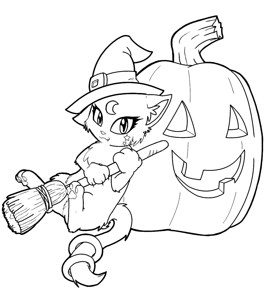 Halloween Witch Coloring Pages For Kids
 coloring pictures on Pinterest