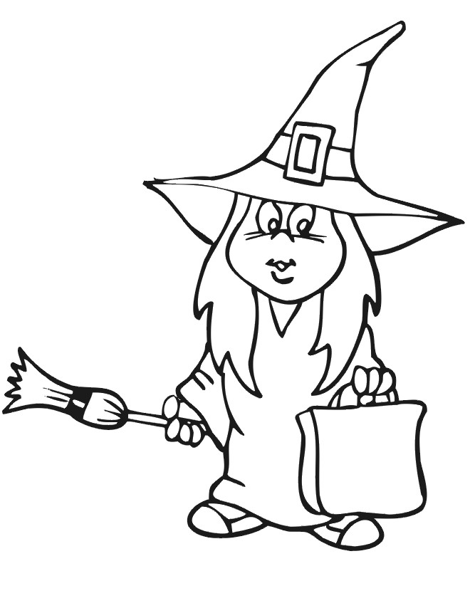 Halloween Witch Coloring Pages For Kids
 Halloween Cartoon Witches Cliparts