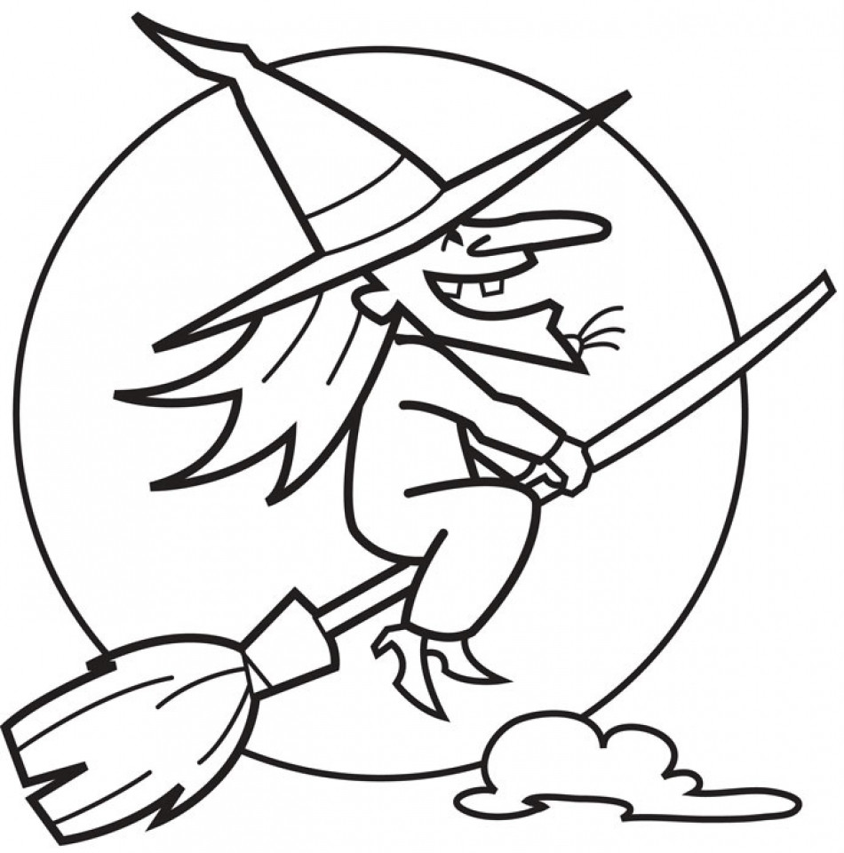 Halloween Witch Coloring Pages For Kids
 Get This Witch Coloring Pages Printable for Kids xi226