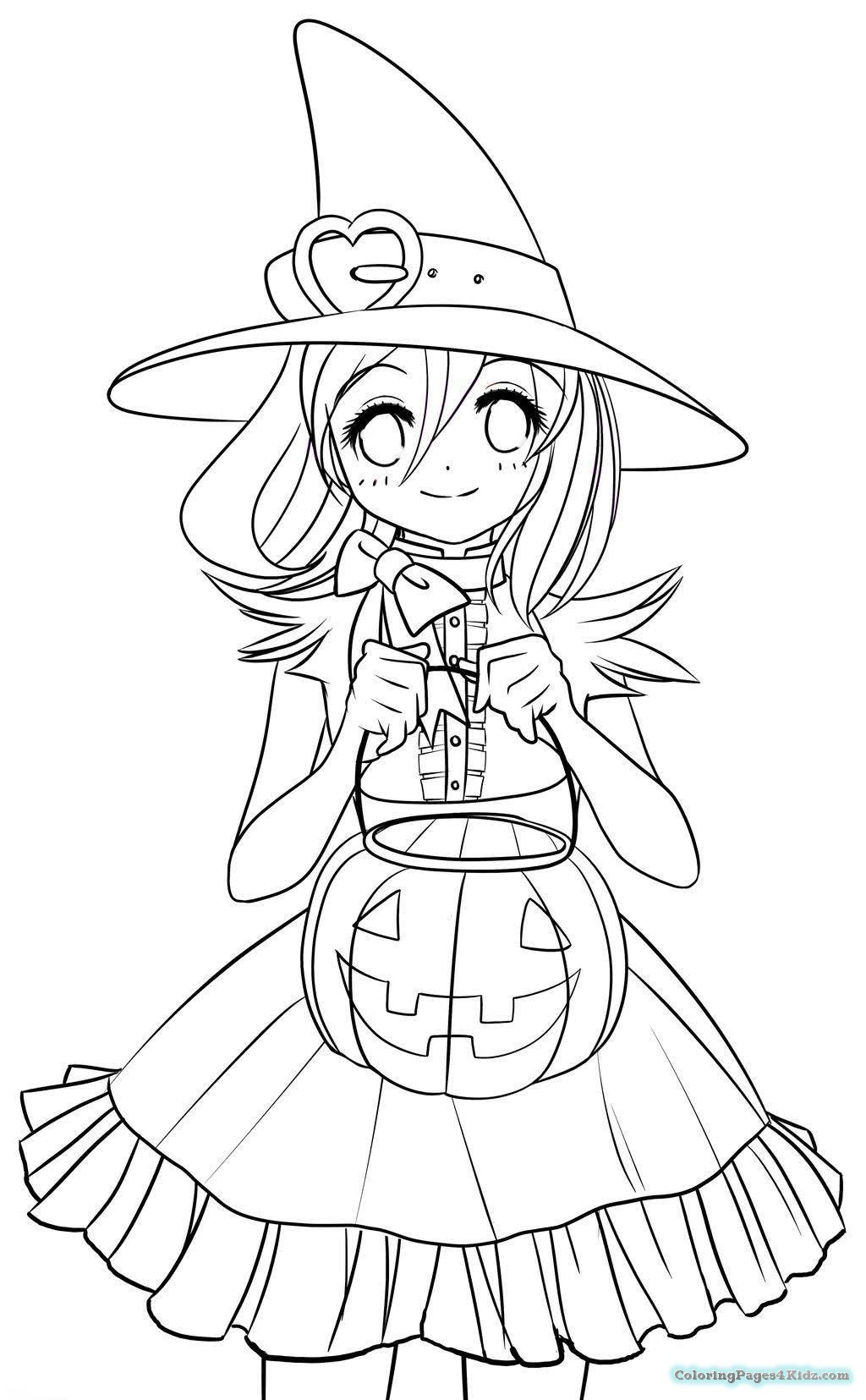 Halloween Witch Coloring Pages For Kids
 Happy Halloween Witch Coloring Pages Free