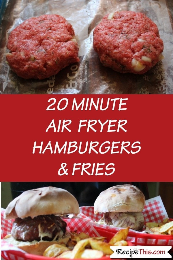 Hamburgers In The Air Fryer
 Air Fryer Hamburgers