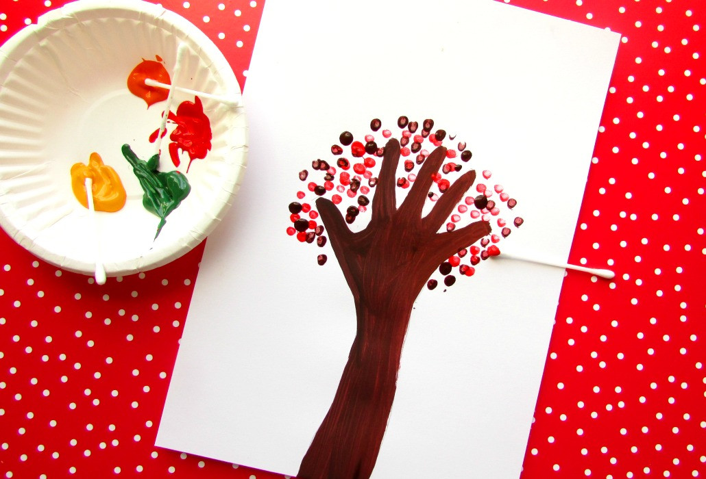 Hand Art For Kids
 Autumn Handprint Tree Arty Crafty Kids