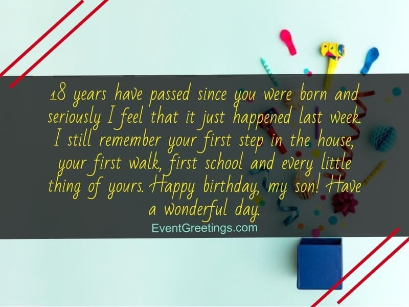 Happy 18th Birthday Wishes To My Son
 60 Best 18th Birthday Quotes And Wishes For Dearest e