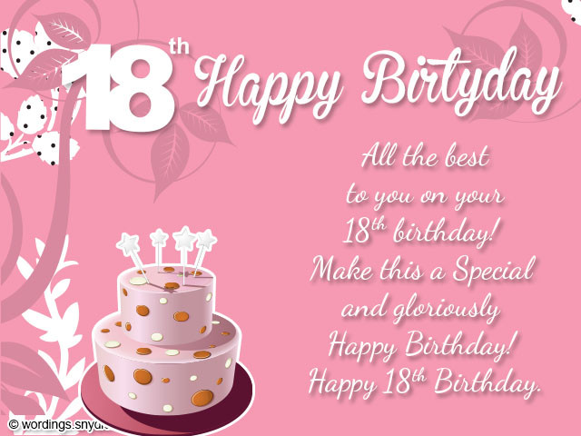 Happy 18th Birthday Wishes To My Son
 18th Birthday Wishes Greeting and Messages – Wordings and