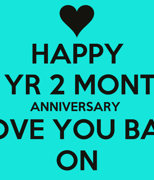 Happy 2 Months Old Baby Quotes
 HAPPY 2 YR 2 MONTH ANNIVERSARY I LOVE YOU BABY ON Poster