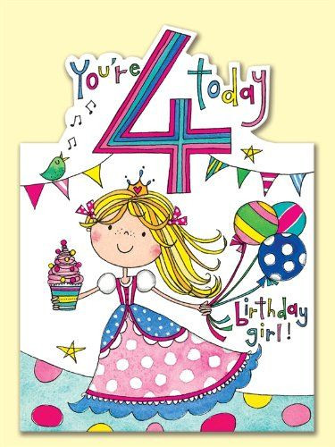 Happy 4th Birthday Quotes
 Rachel Ellen Age 4 Princess Birthday Card Amazon