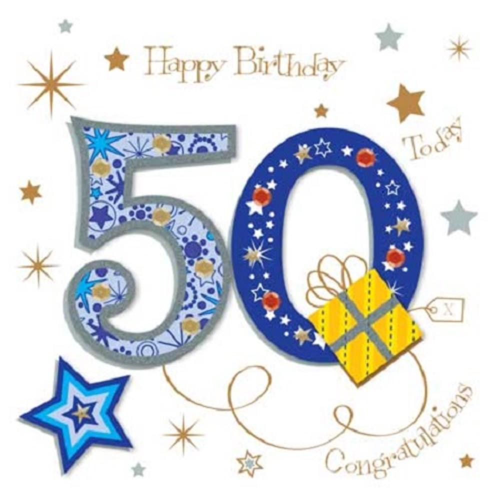 Happy 50 Birthday Wishes
 Happy 50th Birthday Greeting Card By Talking