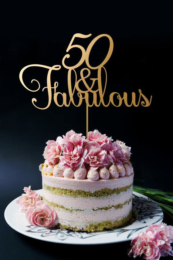Happy 50th Birthday Cake
 50th Birthday Cake Topper Anniversary Cake Topper 50