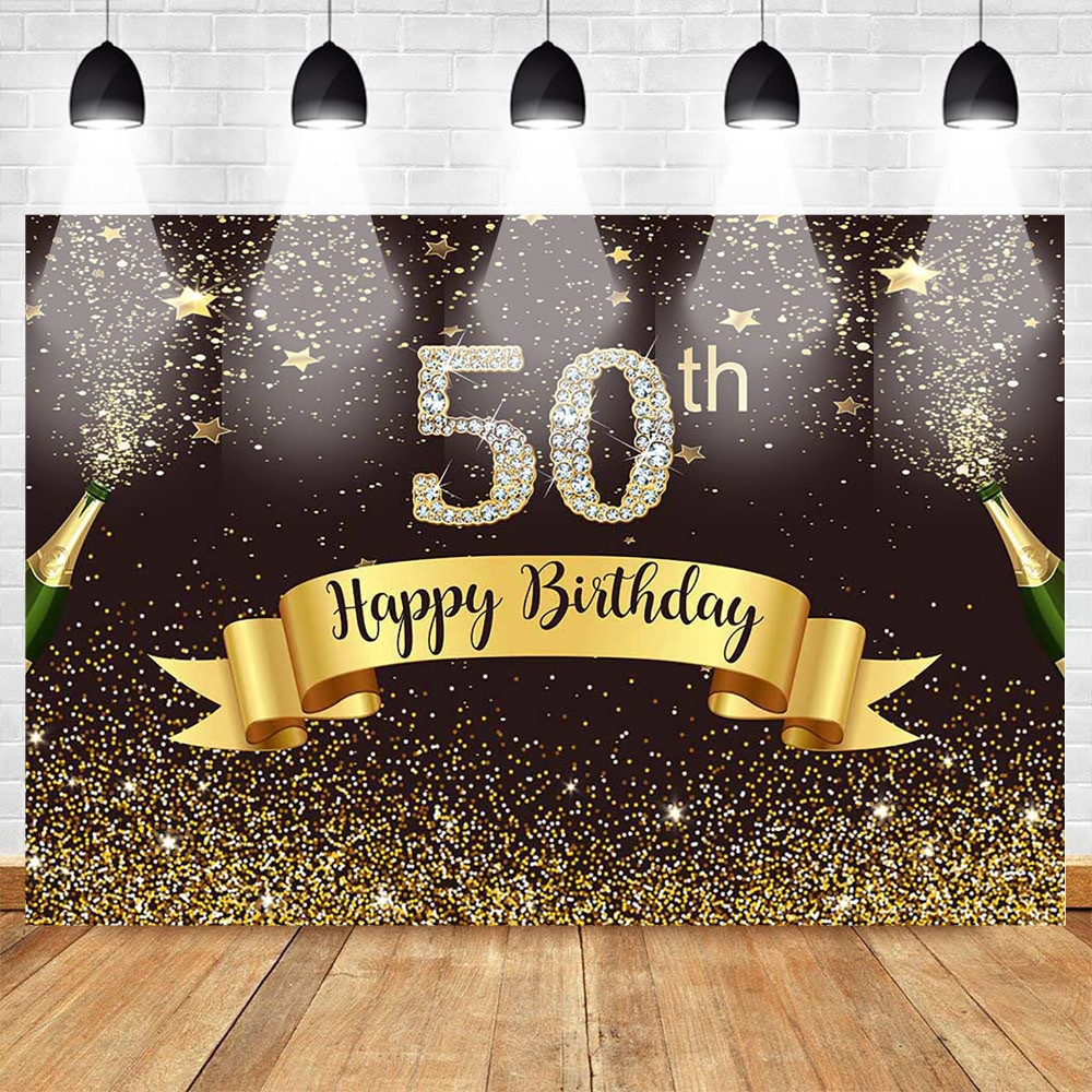Happy 50th Birthday Decorations
 Mehofoto Happy 50th Birthday Backdrop for graphy