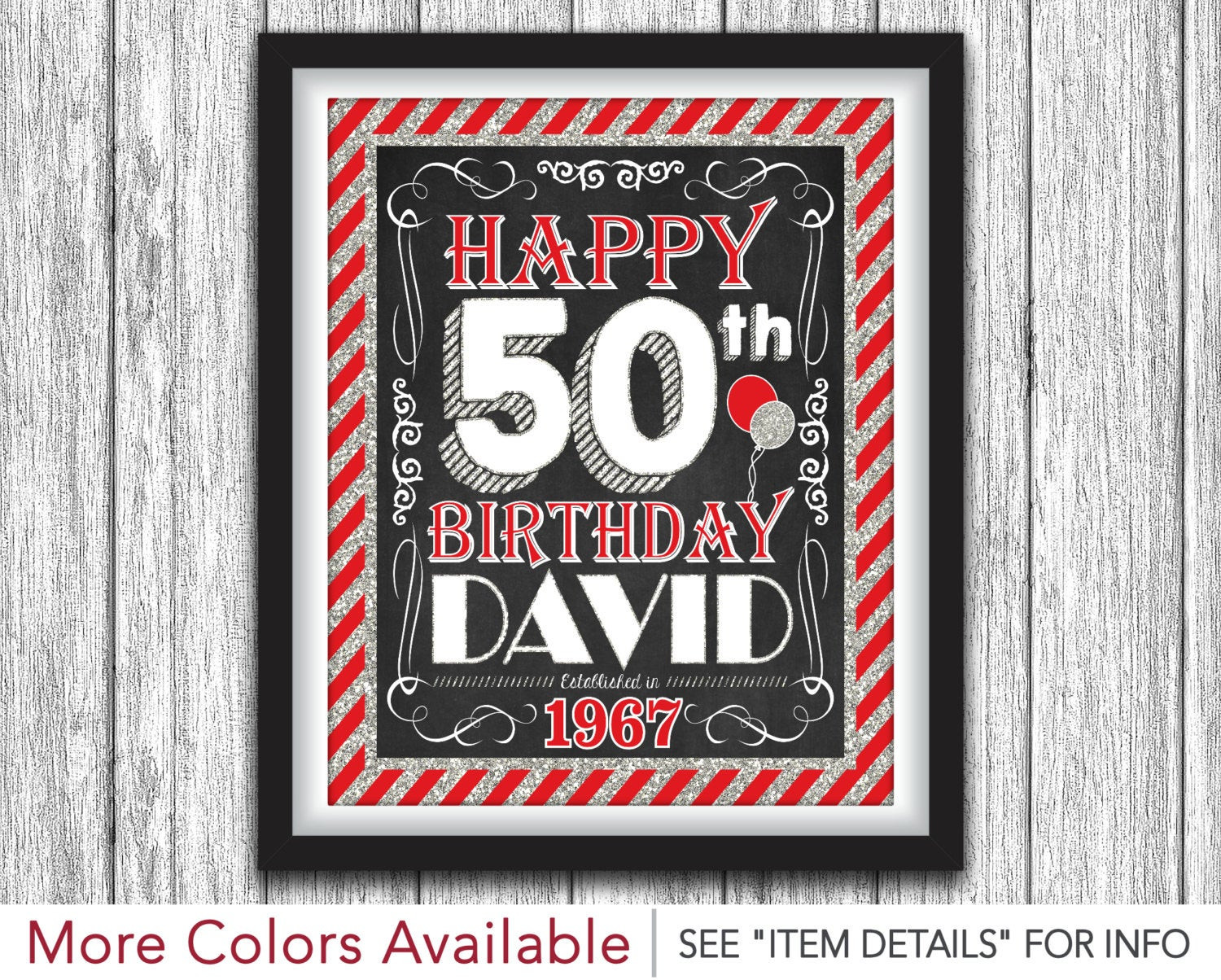 Happy 50th Birthday Decorations
 50th Birthday Party Sign Printable Happy 50th Birthday Party