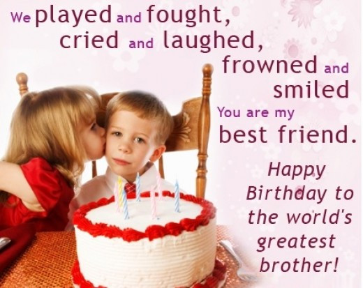 Happy Birthday Brother Quotes From Sister
 Birthday Wishes Cards and Quotes for Your Brother