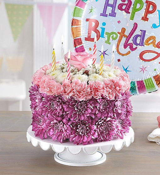 Happy Birthday Cake And Flowers
 Birthday Wishes Flower Cake™ Pastel