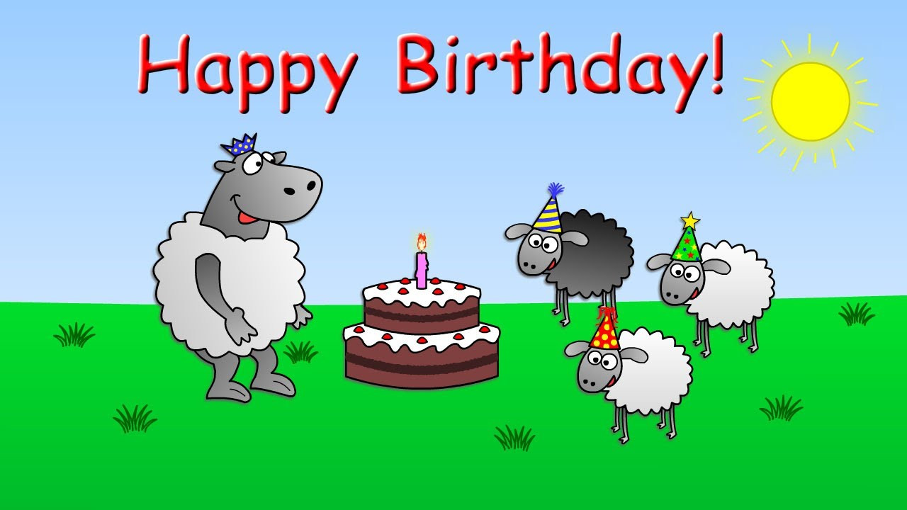 Happy Birthday Cake Song
 Happy Birthday funny animated sheep cartoon Happy