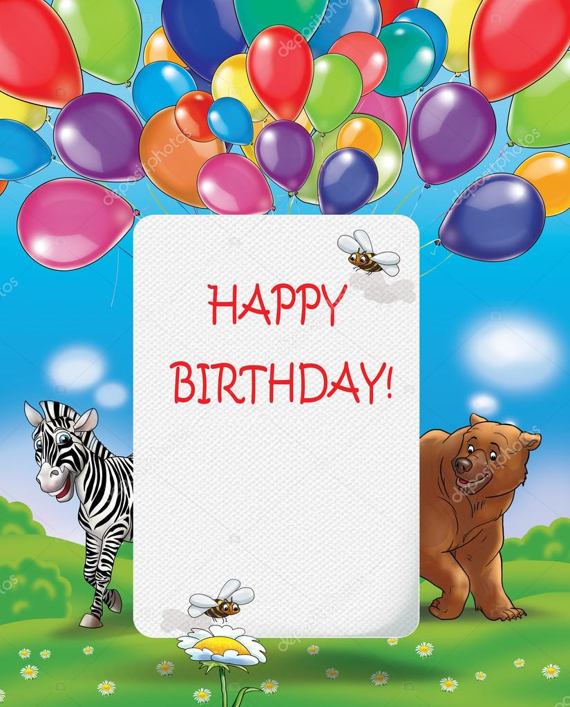 Happy Birthday Cards For Kids
 HAPPY BIRTHDAY card Happy birthday illustration Kids