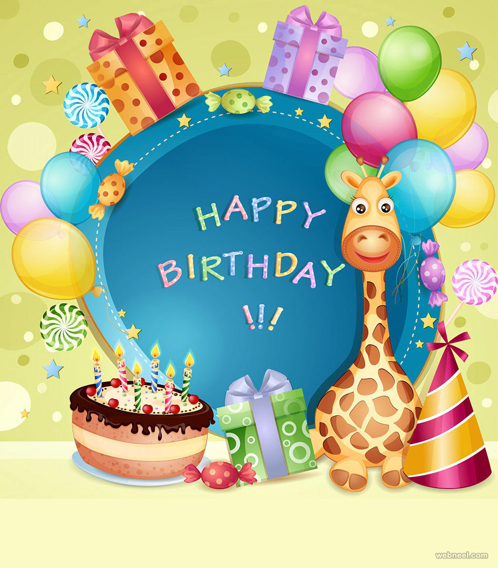 Happy Birthday Cards For Kids
 50 Beautiful Happy Birthday Greetings card design examples