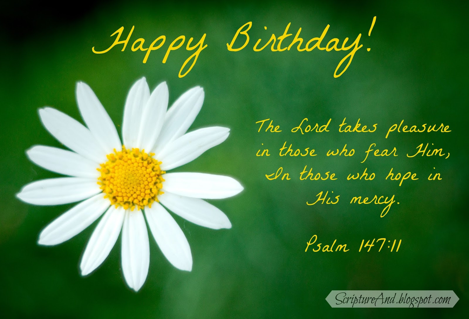 Happy Birthday Christian Quote
 Scripture and Free Birthday with Bible Verses