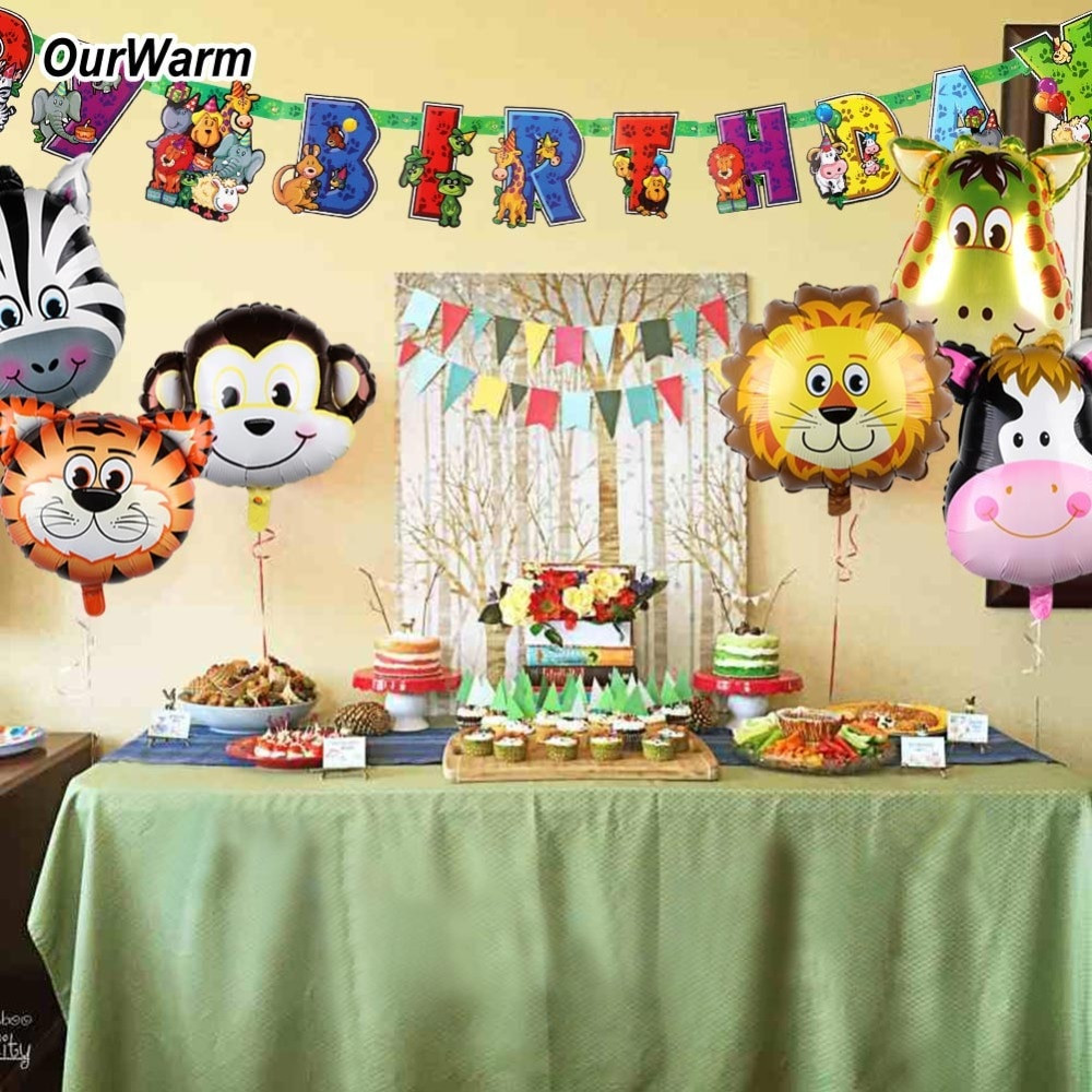 Happy Birthday Decoration
 OurWarm Animal Birthday Party Decoration Kids 1pc Paper